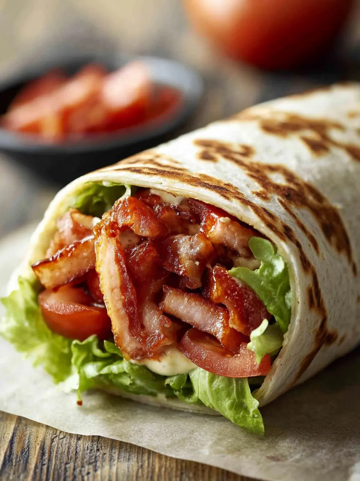 Gourmet BLT Wraps with Secret Sauce