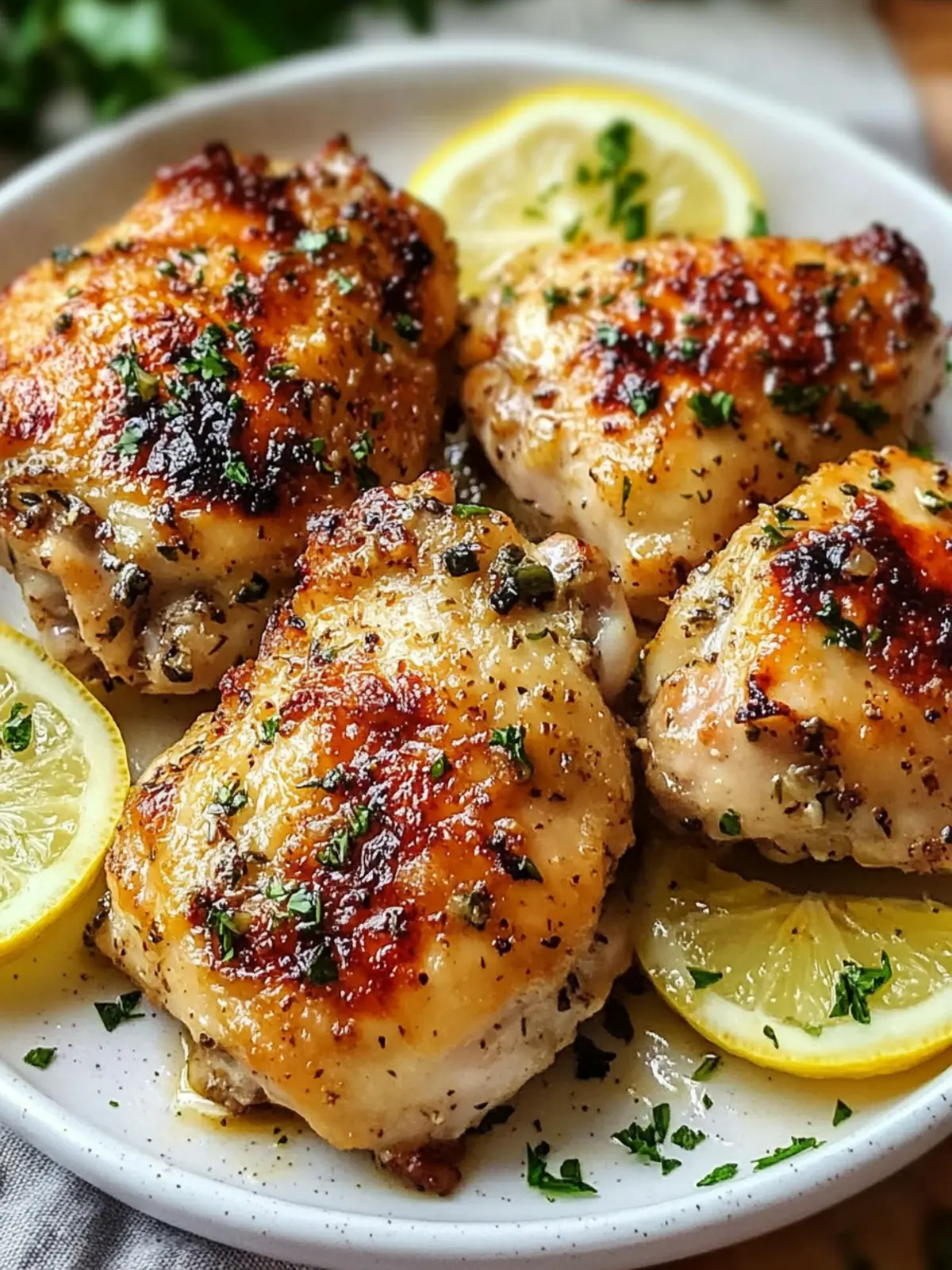 Garlic Lemon Chicken Thighs – Quick, Zesty Dinner Delight 4 Garlic Lemon Chicken Thighs