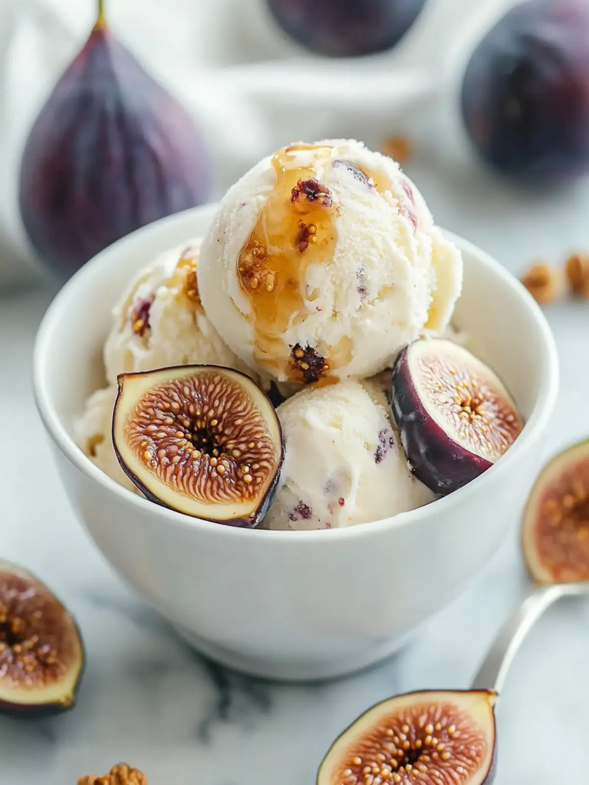 Creamy Honey-Drizzled Fig and Ricotta Ice Cream Recipe 3 Honey-Drizzled Fig and Ricotta Ice Cream