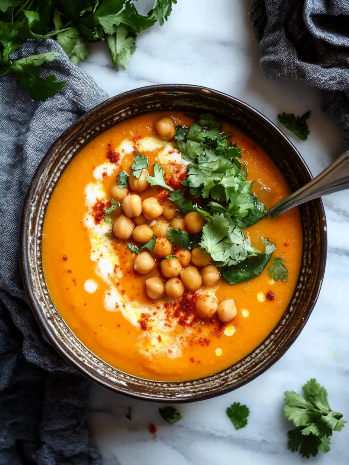 Soul-Warming Moroccan Sweet Potato Soup with Chickpeas 2 Moroccan Sweet Potato Soup with Chickpeas