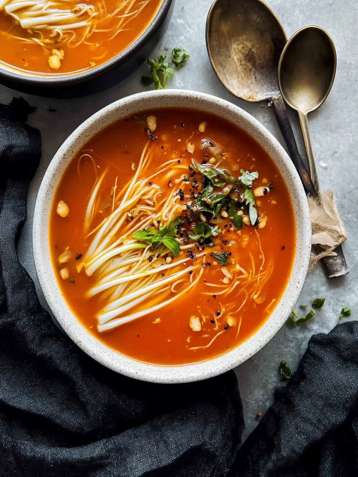 Tomato Enoki Mushroom Soup: Cozy Comfort in 30 Minutes 3 Tomato Enoki Mushroom Soup