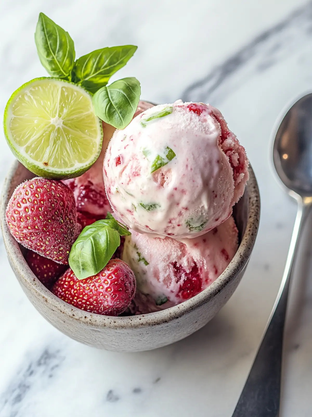 Irresistible Roasted Strawberries & Lime Basil Ice Cream Recipe 3 Roasted Strawberries & Lime Basil Ice Cream