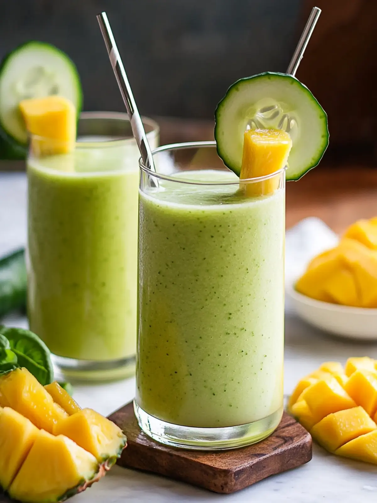 Refreshing Cucumber Pineapple Mango Smoothie for Busy Mornings 5 Cucumber Pineapple Mango Smoothie