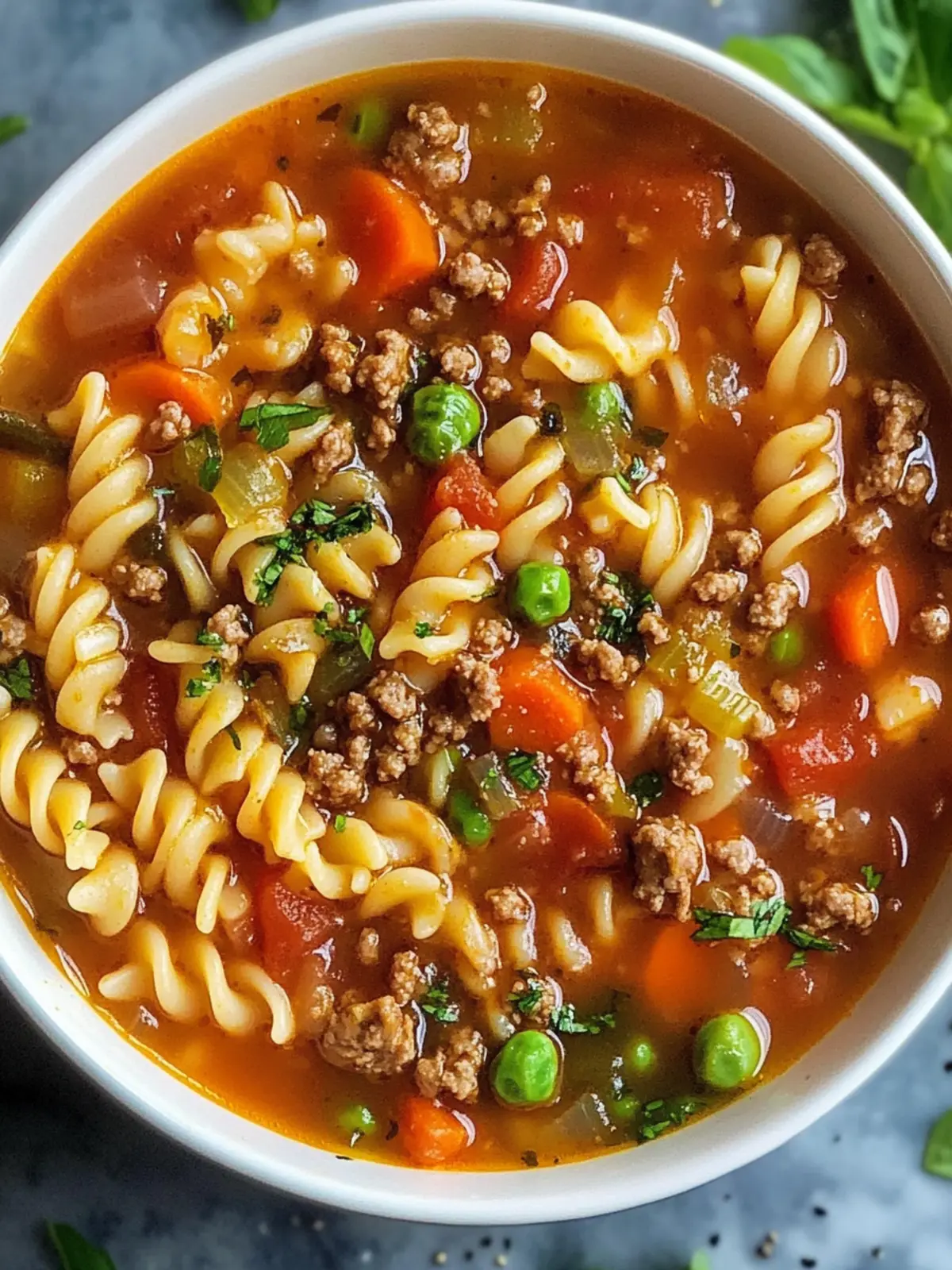 Hearty Homemade Ground Beef Pasta Soup in 30 Minutes 2 Homemade Ground Beef Pasta Soup
