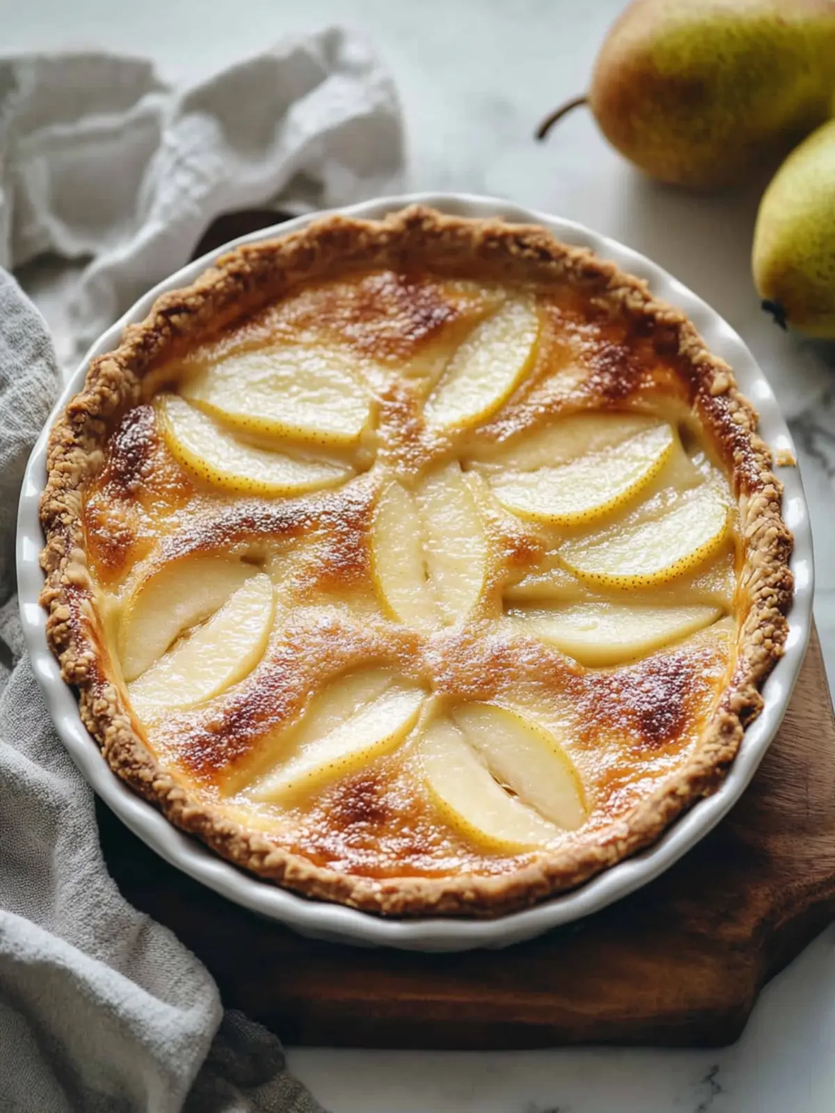 Delicious Homemade Pear Custard Pie for Effortless Comfort 3 Homemade Pear Custard Pie