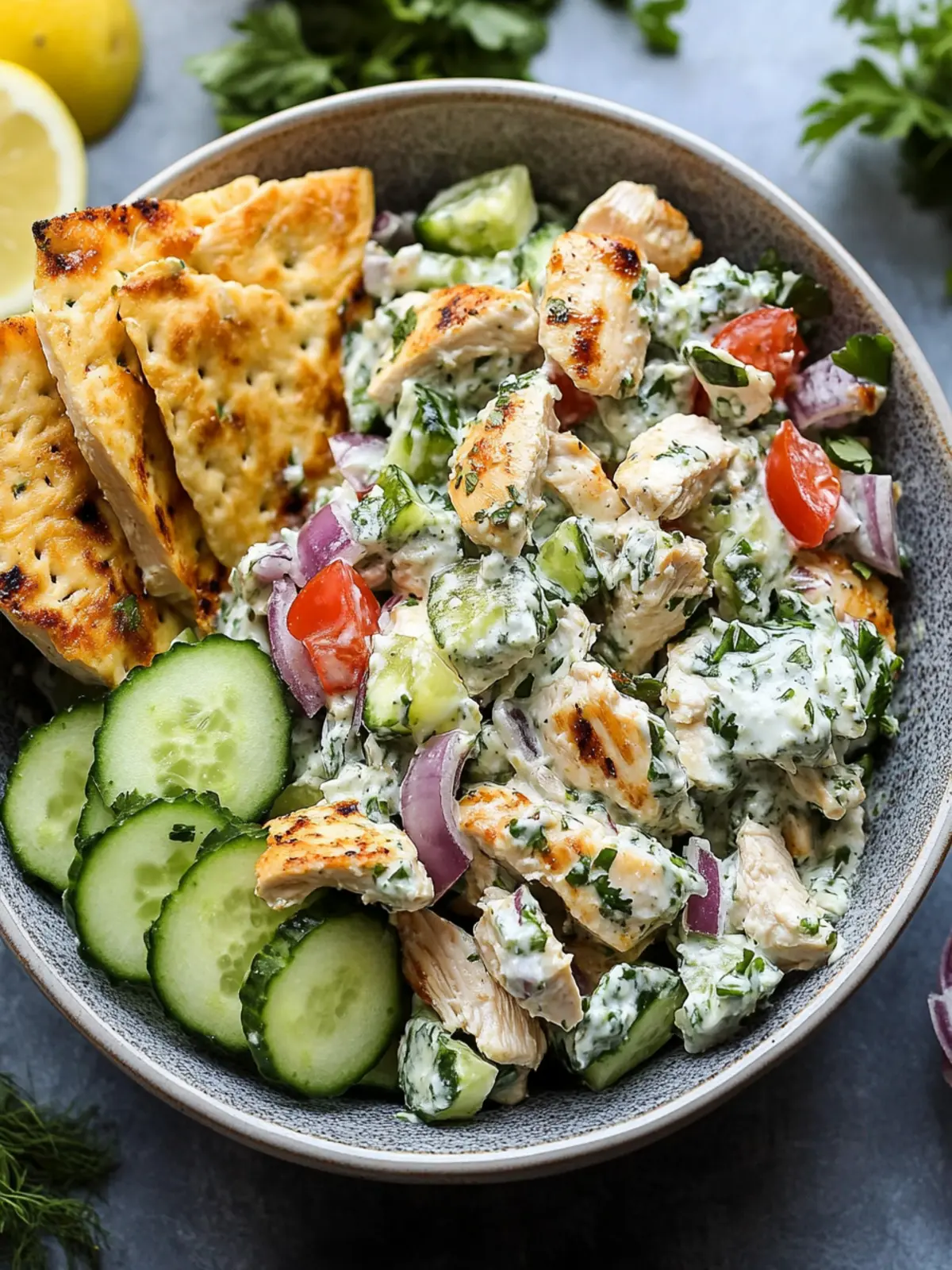 Zesty Tzatziki Chicken Salad for Fresh, Flavorful Meals 3 Tzatziki Chicken Salad