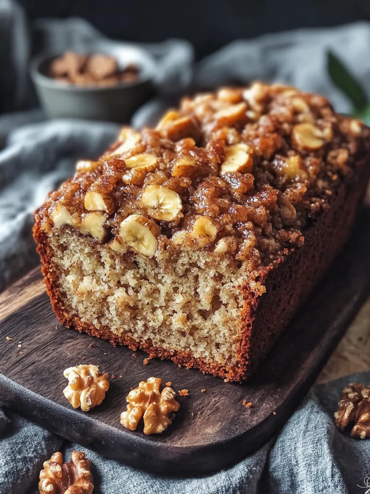 Sourdough Discard Banana Bread with Walnut Streusel Bliss 2 Sourdough Discard Banana Bread with Walnut Streusel