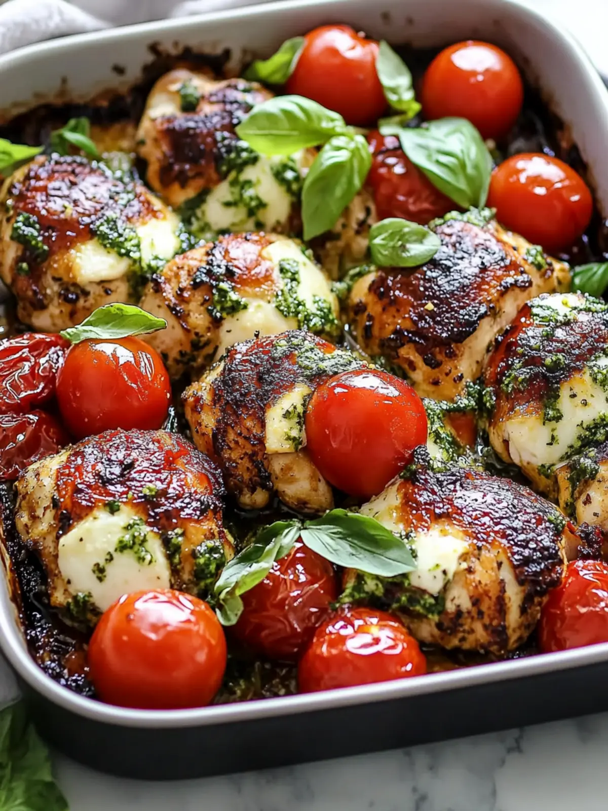 Easy Low Carb Caprese Chicken Bake for Busy Weeknights 5 Low Carb Caprese Chicken Bake