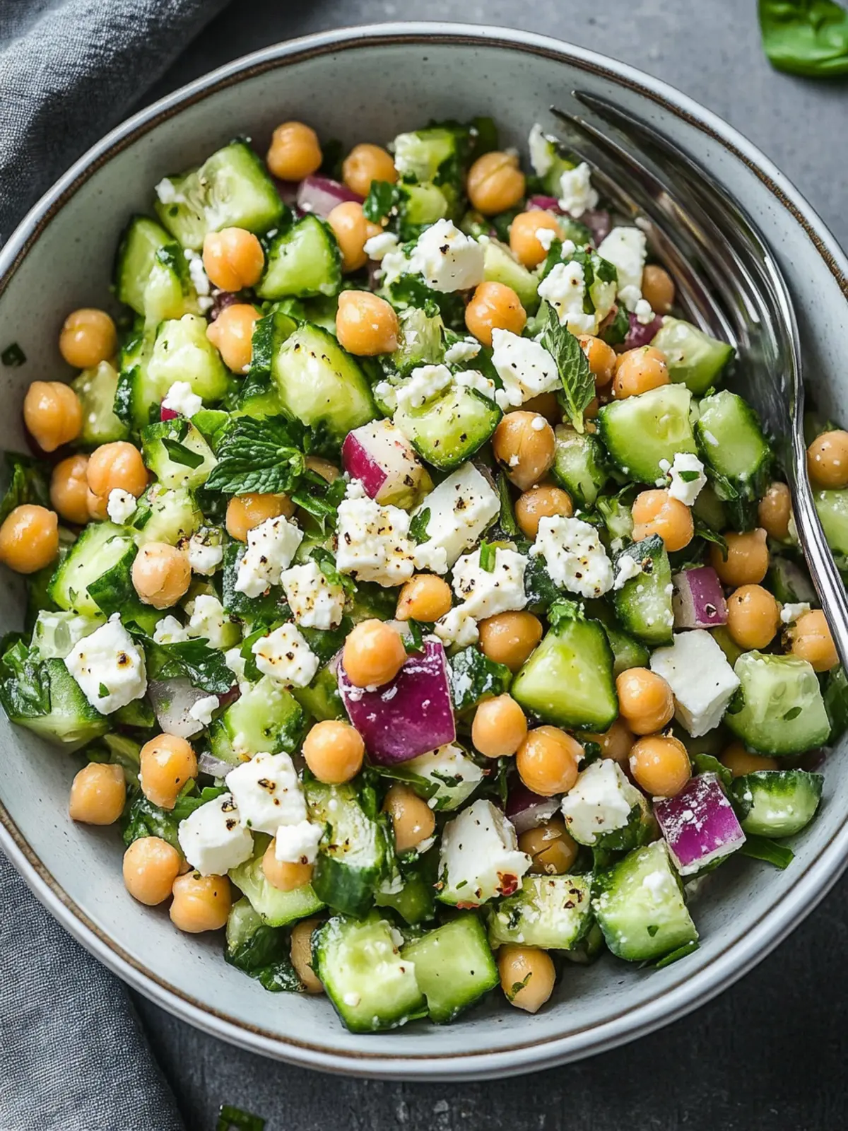 Fresh Cucumber Chickpea Feta Salad for Ultimate Flavor Boost 3 Cucumber Chickpea Feta Salad
