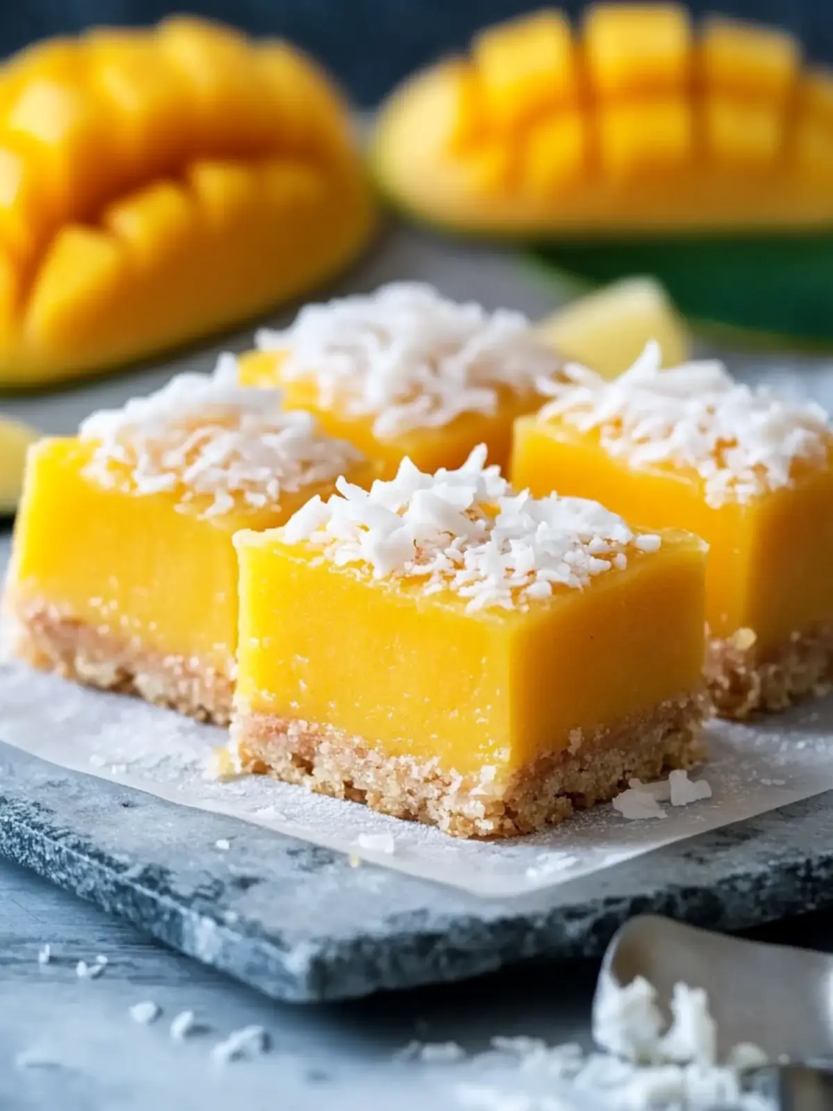 Mango Coconut Bars That Bring Tropical Bliss to Your Day 4 Mango Coconut Bars