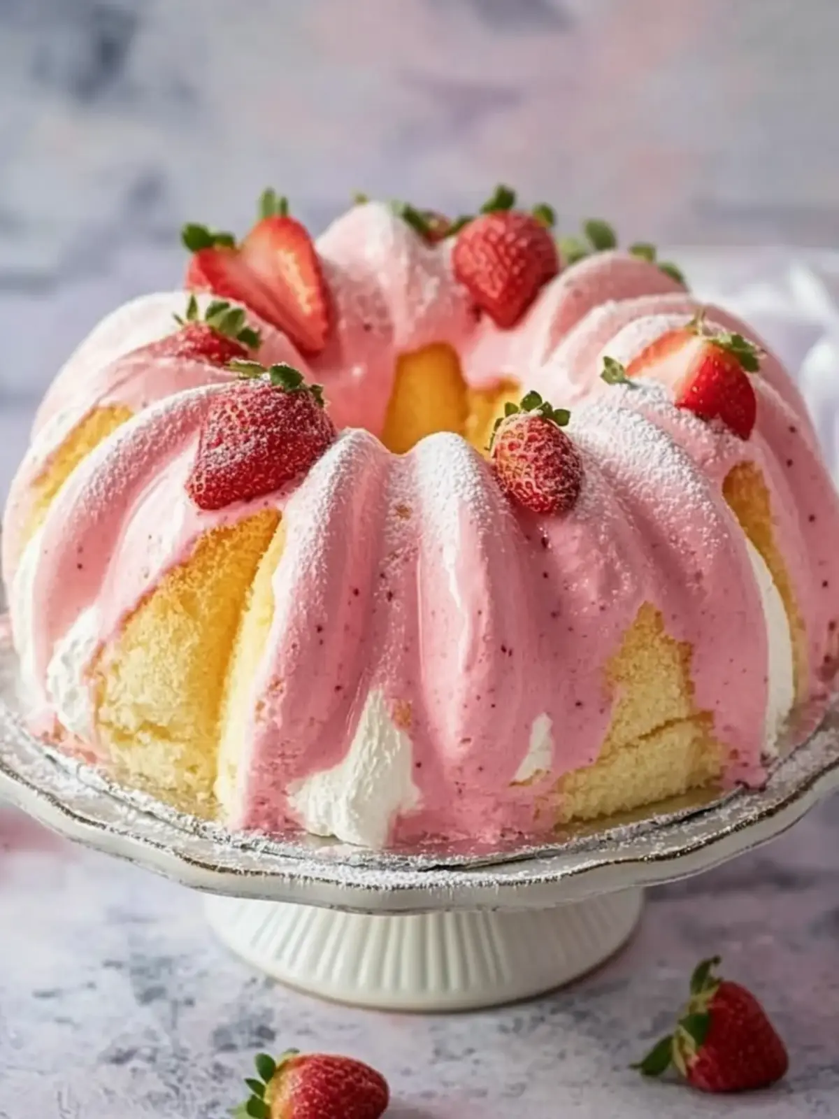 Strawberry Milkshake Pound Cake: A Slice of Summery Bliss 2 Strawberry Milkshake Pound Cake