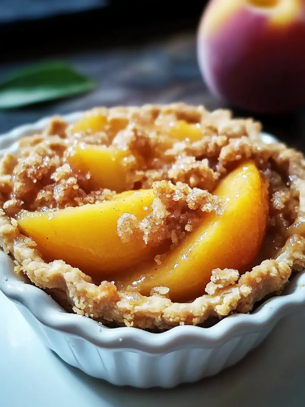 Crumble Mini Peach Pie: Simple Sweet Treats for Summertime Bliss 4 Crumble Mini Peach Pie