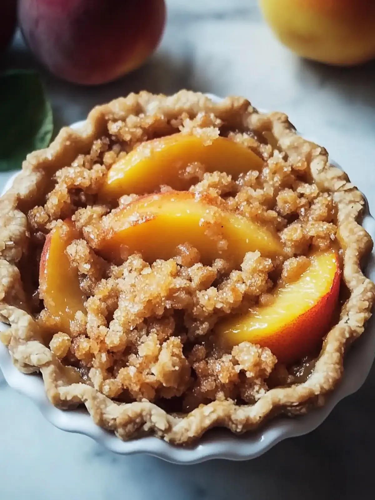 Crumble Mini Peach Pie: Simple Sweet Treats for Summertime Bliss 2 Crumble Mini Peach Pie