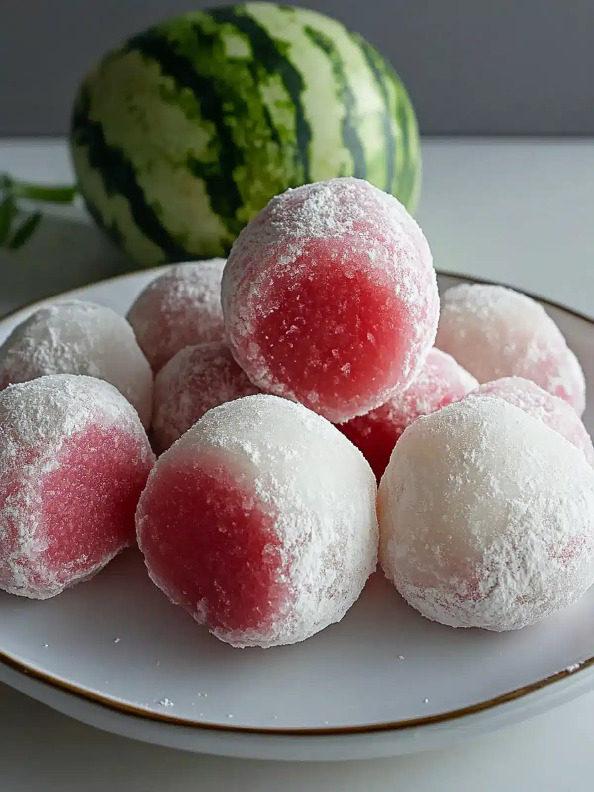 Watermelon Mochi