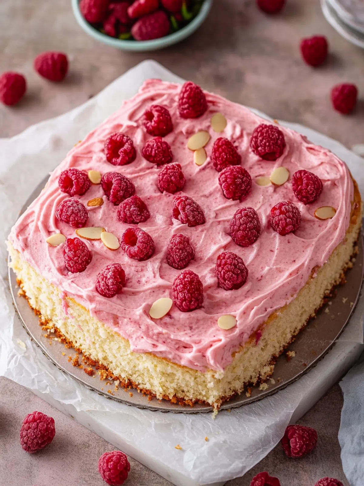 Almond Raspberry Cake