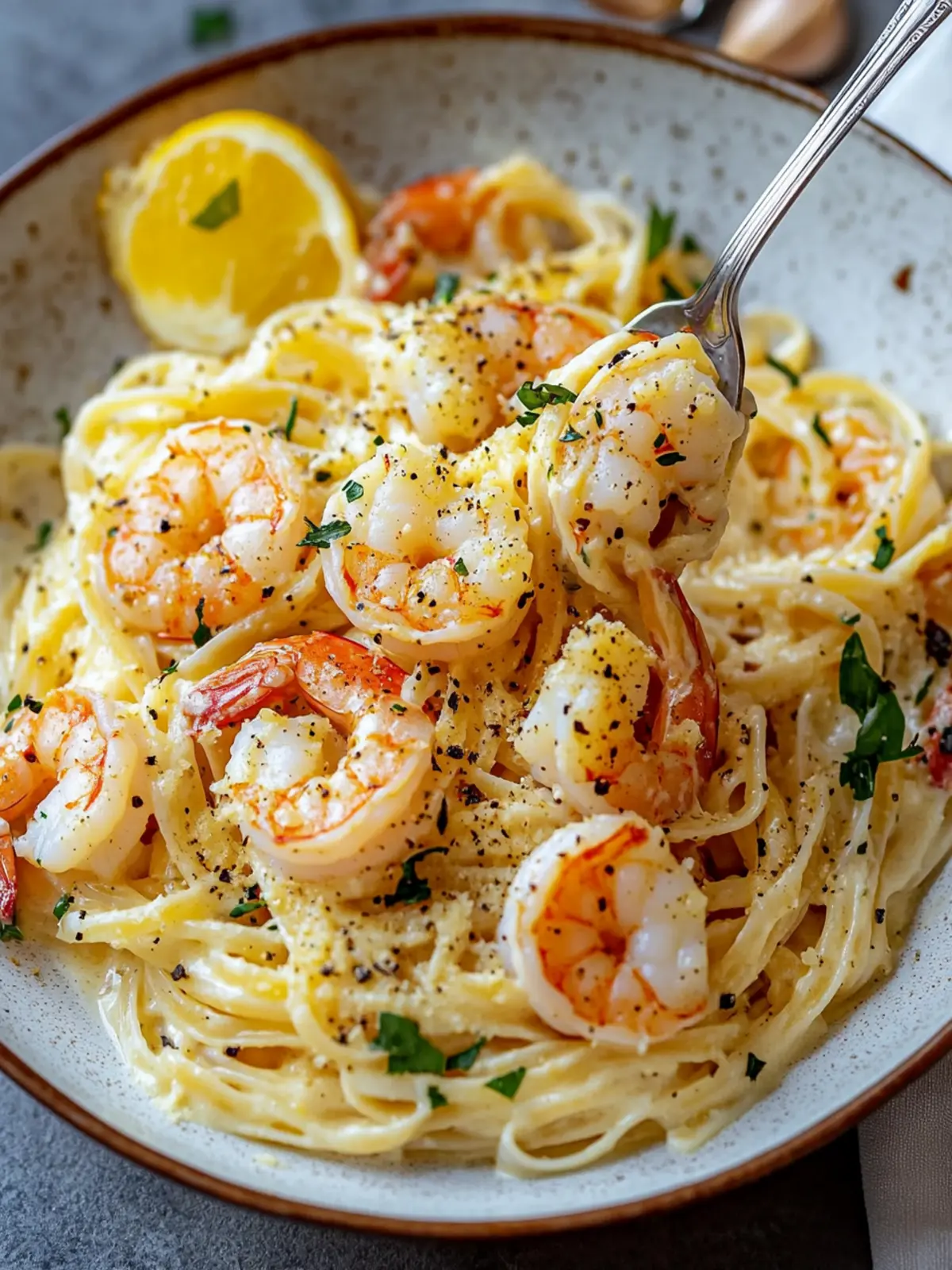 Indulge in Creamy Shrimp Scampi Garlic Cream Pasta Delight 4 Shrimp Scampi Garlic Cream Pasta