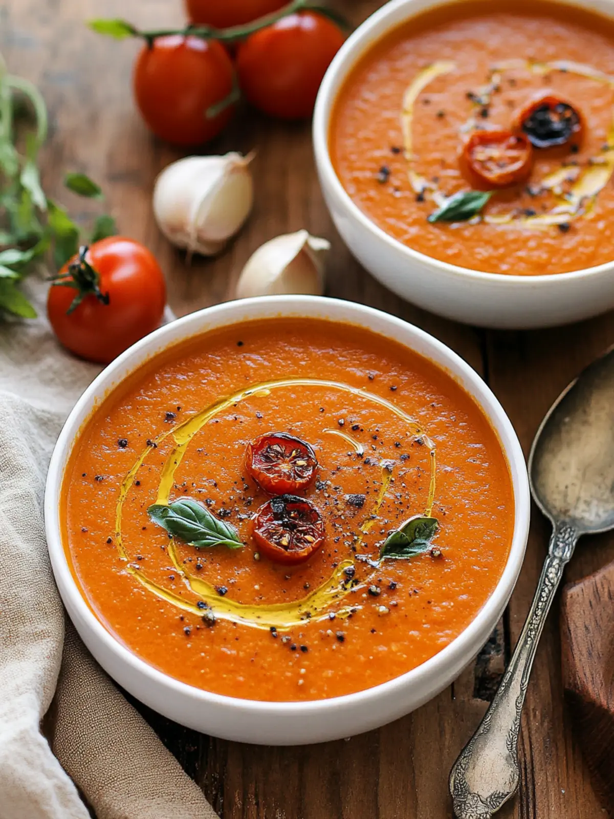Creamy Roasted Garlic Tomato Soup