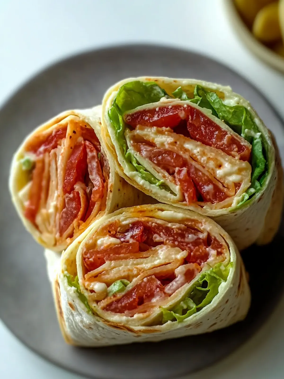 Zesty BLT Wraps with Chipotle Mayo for Quick, Tasty Lunches 2 BLT Wraps with Chipotle Mayo