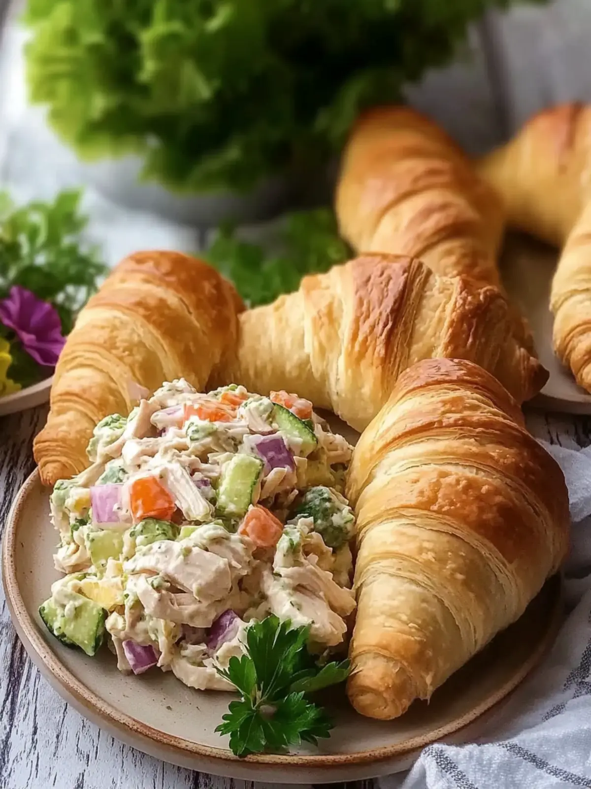 Easter Chicken Salad Crescent Rolls