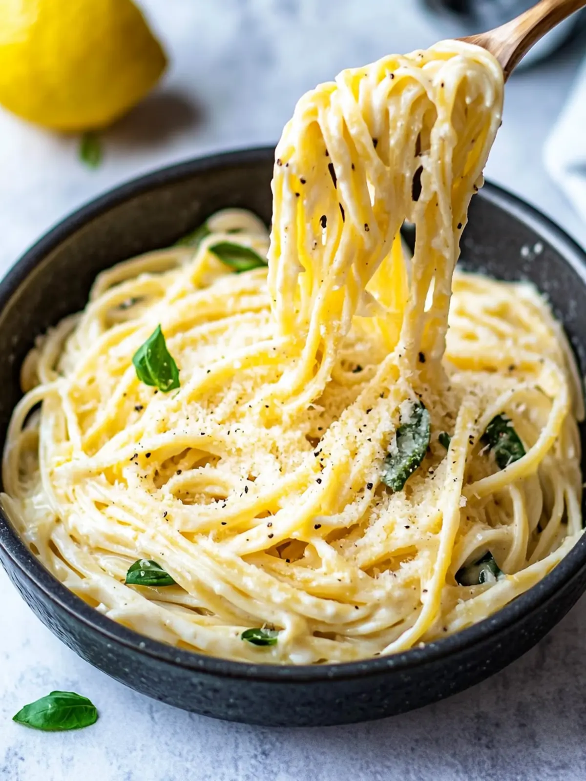 Creamy Lemon Pasta: Your Quick Vegan Delight in 10 Minutes 4 Creamy Lemon Pasta