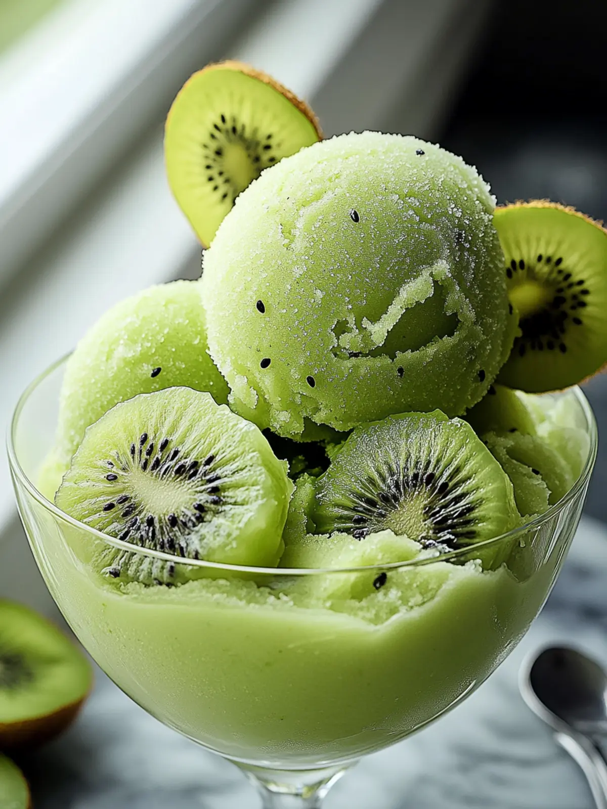 Refreshing Kiwi Sorbet: A Guilt-Free Sweet Treat! 5 Kiwi Sorbet