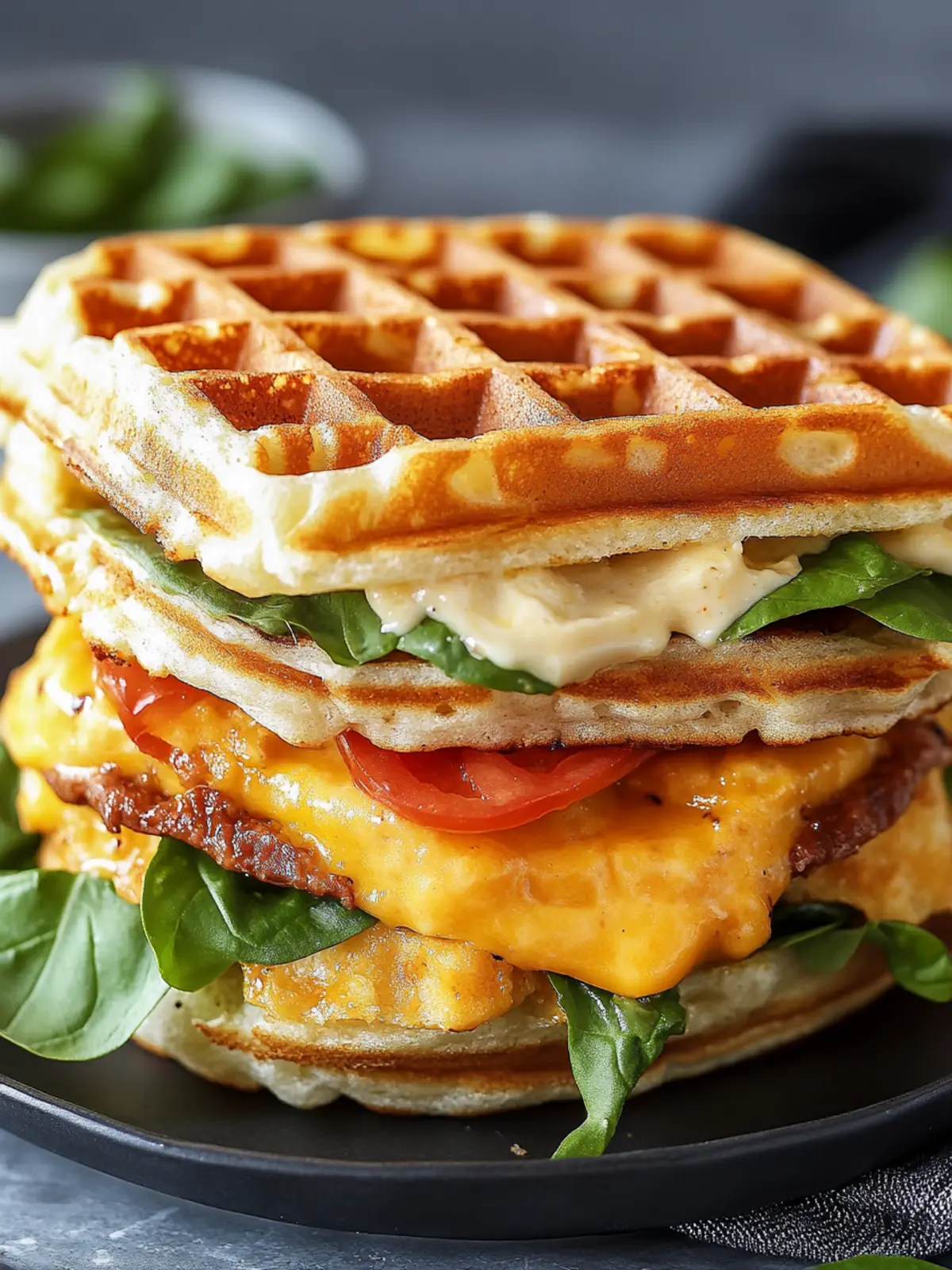 Protein Waffle Sandwich: Your Quick, Delicious Breakfast Fix 2 Protein Waffle Sandwich