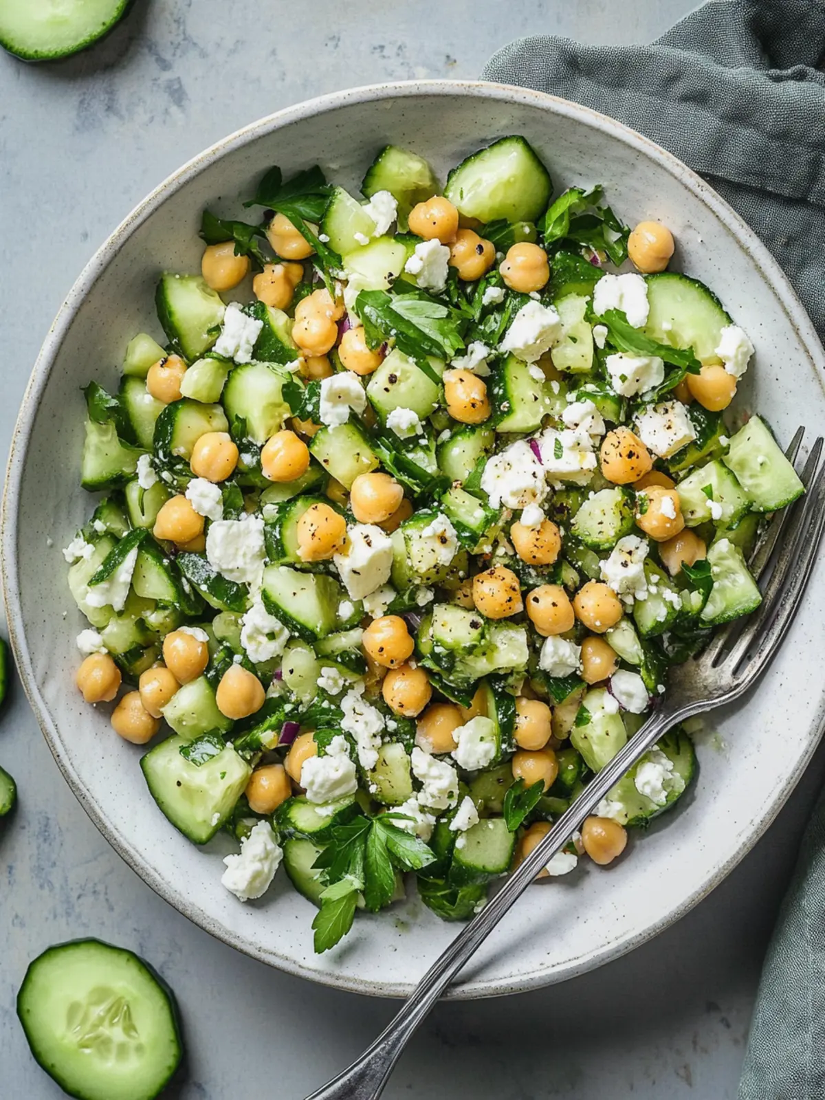 Fresh Cucumber Chickpea Feta Salad for Ultimate Flavor Boost 5 Cucumber Chickpea Feta Salad