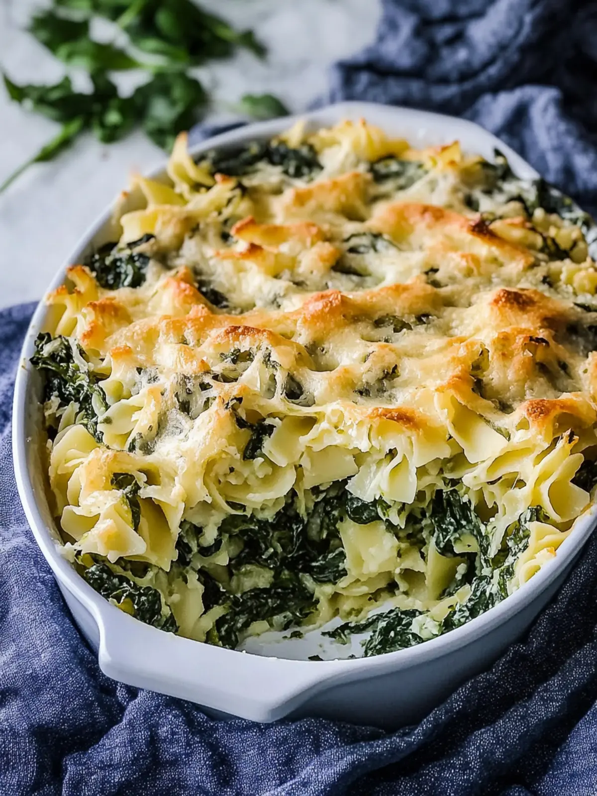 Vegan Spinach Noodle Kugel