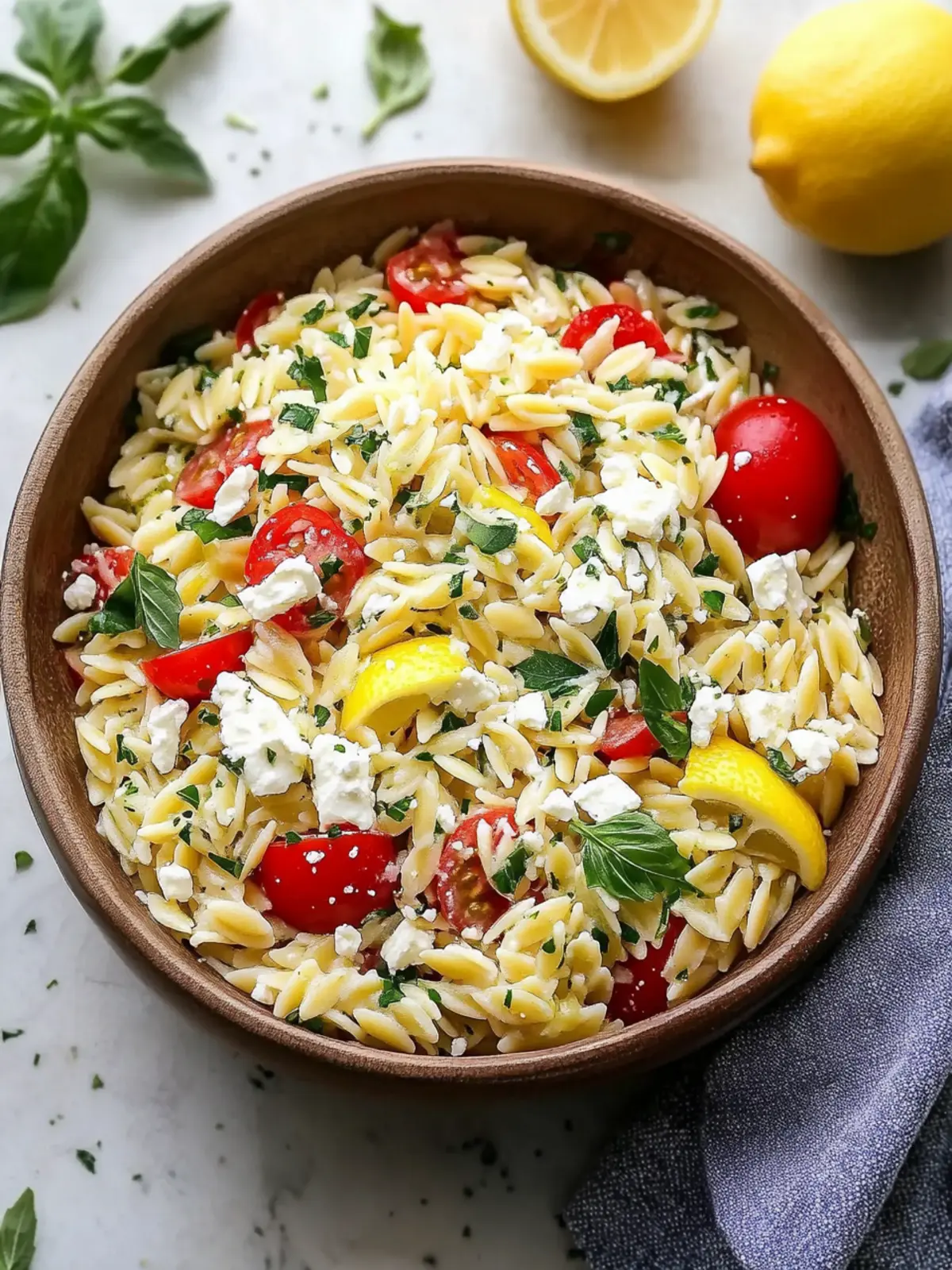Zesty Tangy Lemon Orzo Salad with Feta for Summer Bliss 4 Tangy Lemon Orzo Salad With Feta