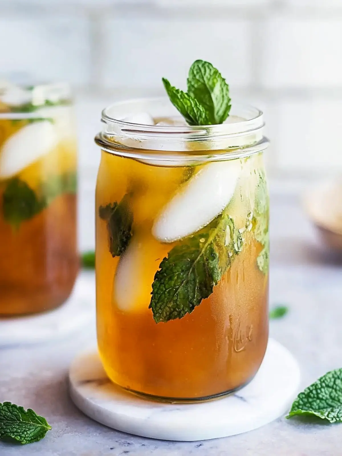 Honey Mint Green Iced Tea