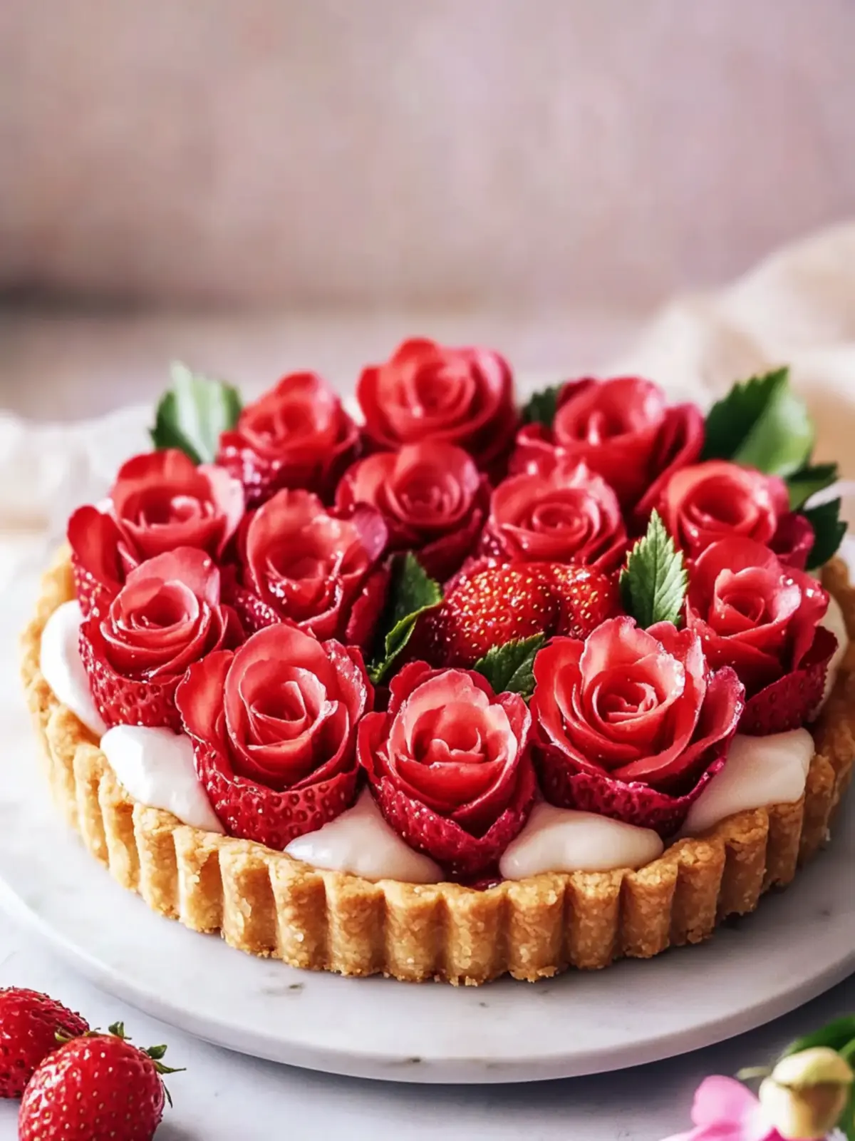 Strawberry Rose Tart Mother’s Day