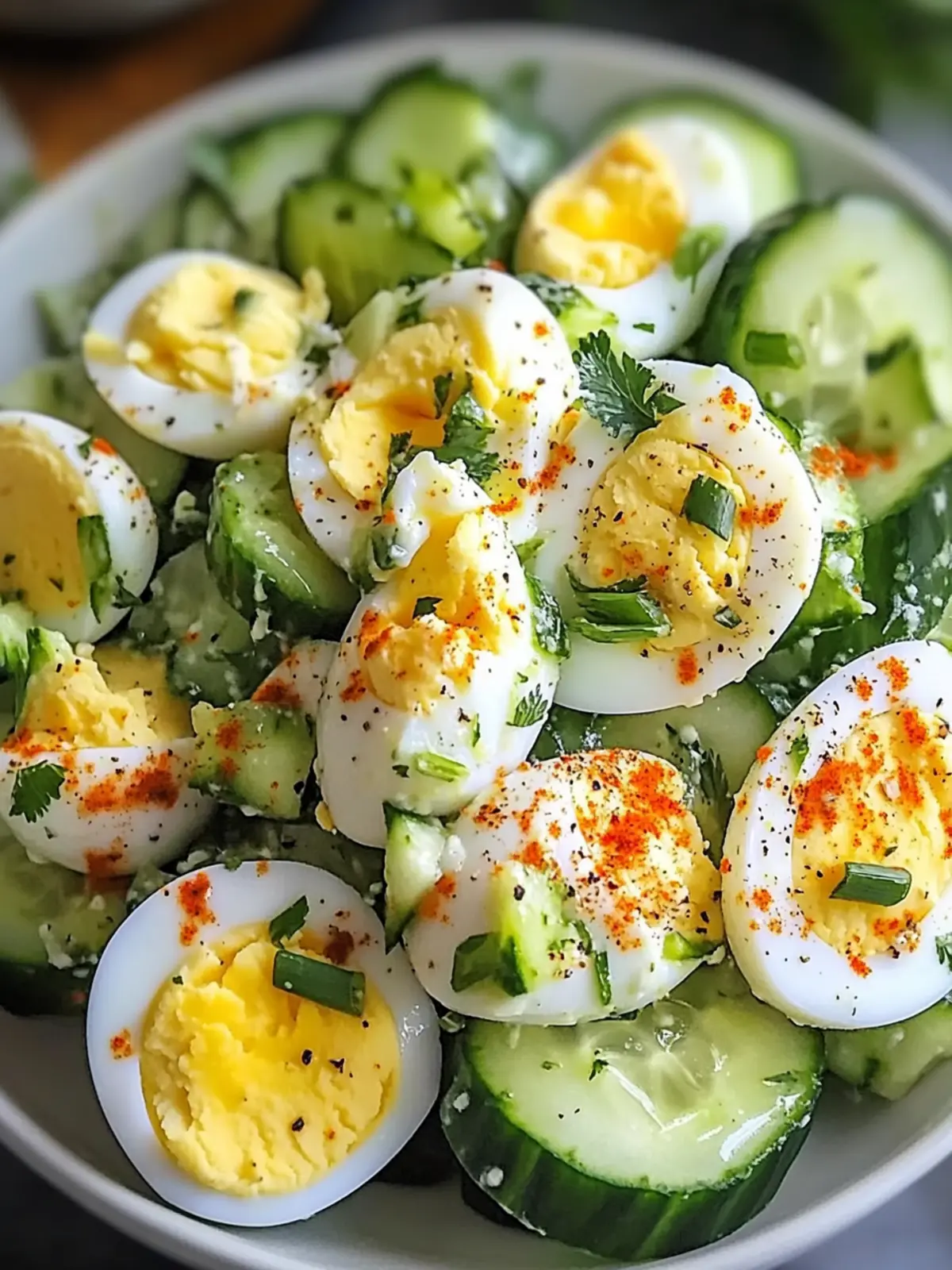 Savor the Crunch: Low Carb Cucumber Egg Salad Bliss 3 Low Carb Cucumber Egg Salad