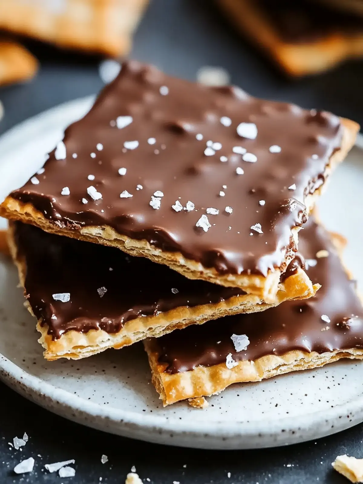 Chocolate Covered Matzo Crackers with Buttery Toffee Twist 2 Chocolate Covered Matzo Crackers