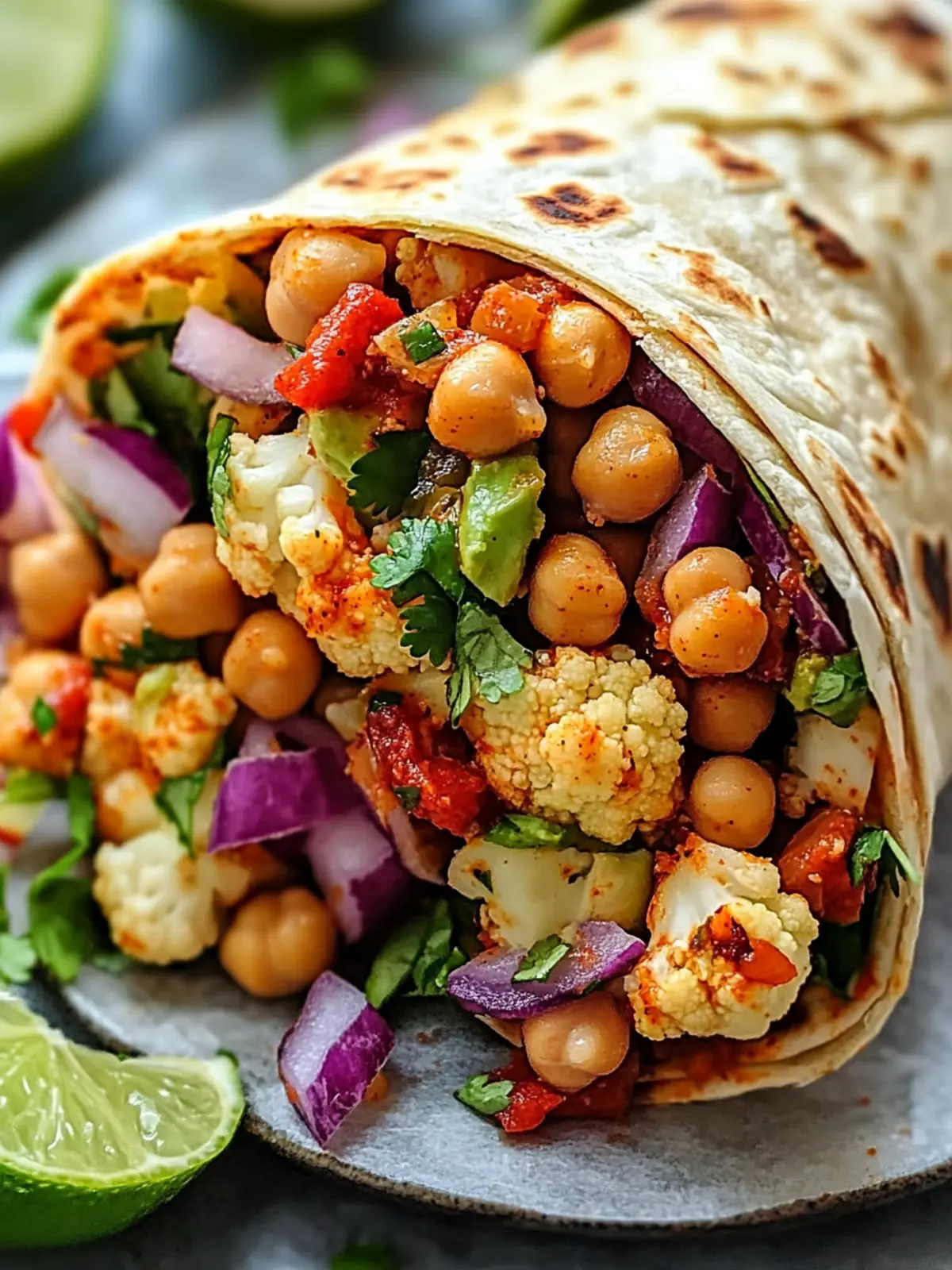 Chili Lime Chickpea Cauliflower Wrap That's Bursting with Flavor 5 Chili Lime Chickpea Cauliflower Wrap