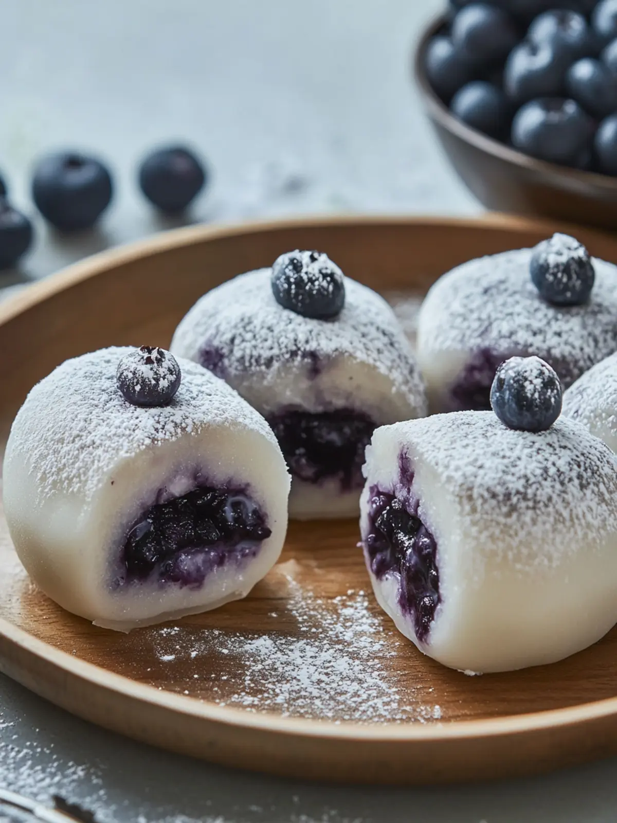 Blueberry Cream Mochi Buns: No-Bake, Gluten-Free Magic 2 Blueberry Cream Mochi Buns