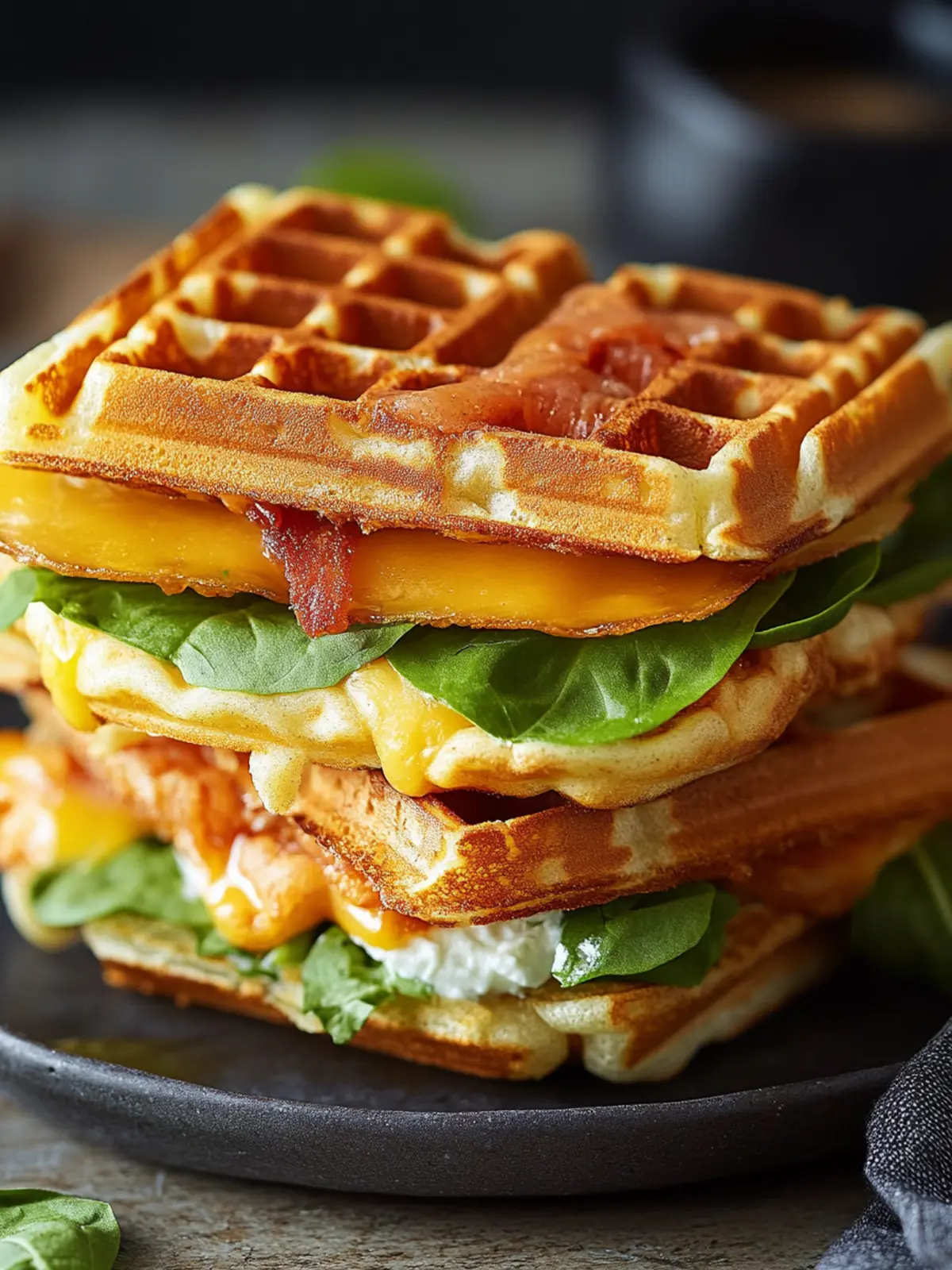 Protein Waffle Sandwich: Your Quick, Delicious Breakfast Fix 4 Protein Waffle Sandwich