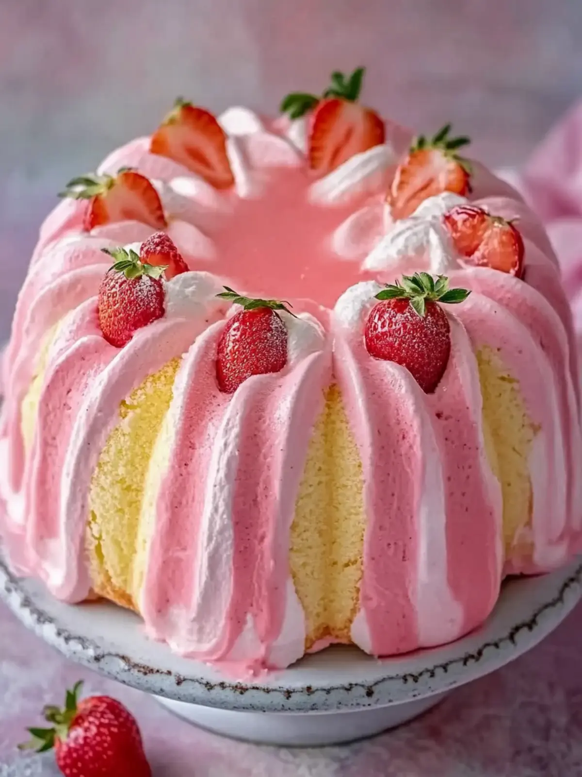Strawberry Milkshake Pound Cake: A Slice of Summery Bliss 3 Strawberry Milkshake Pound Cake