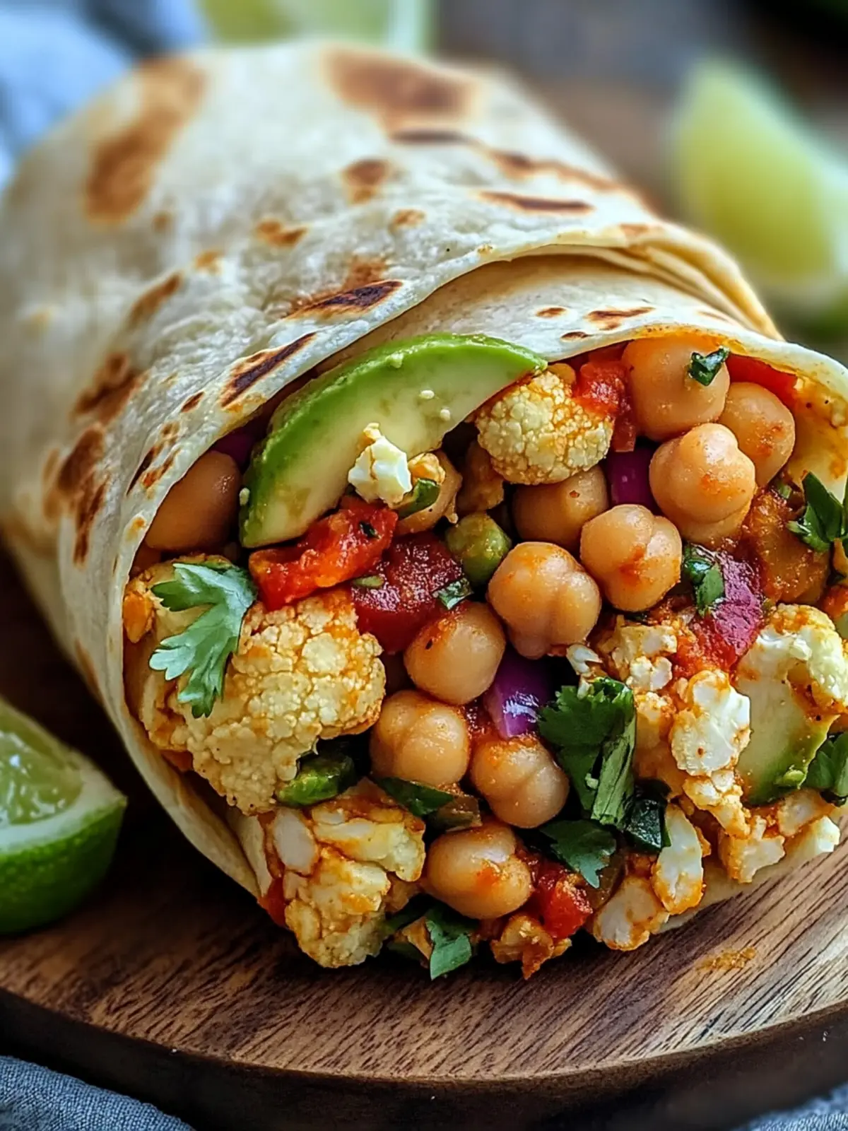 Chili Lime Chickpea Cauliflower Wrap That's Bursting with Flavor 3 Chili Lime Chickpea Cauliflower Wrap