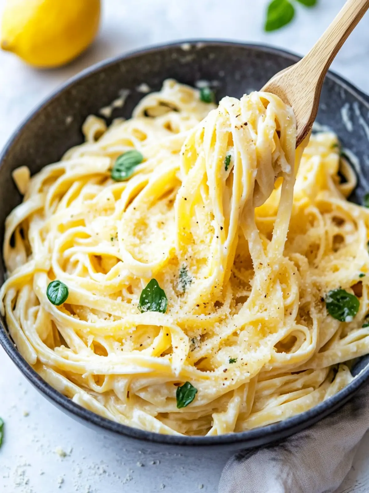 Creamy Lemon Pasta: Your Quick Vegan Delight in 10 Minutes 3 Creamy Lemon Pasta