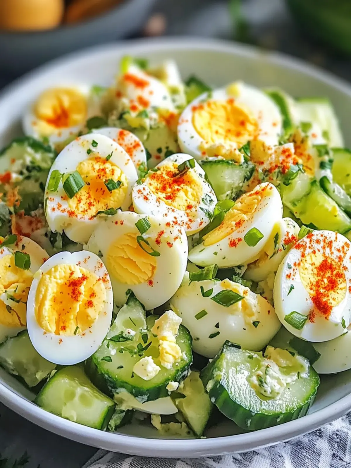 Savor the Crunch: Low Carb Cucumber Egg Salad Bliss 2 Low Carb Cucumber Egg Salad