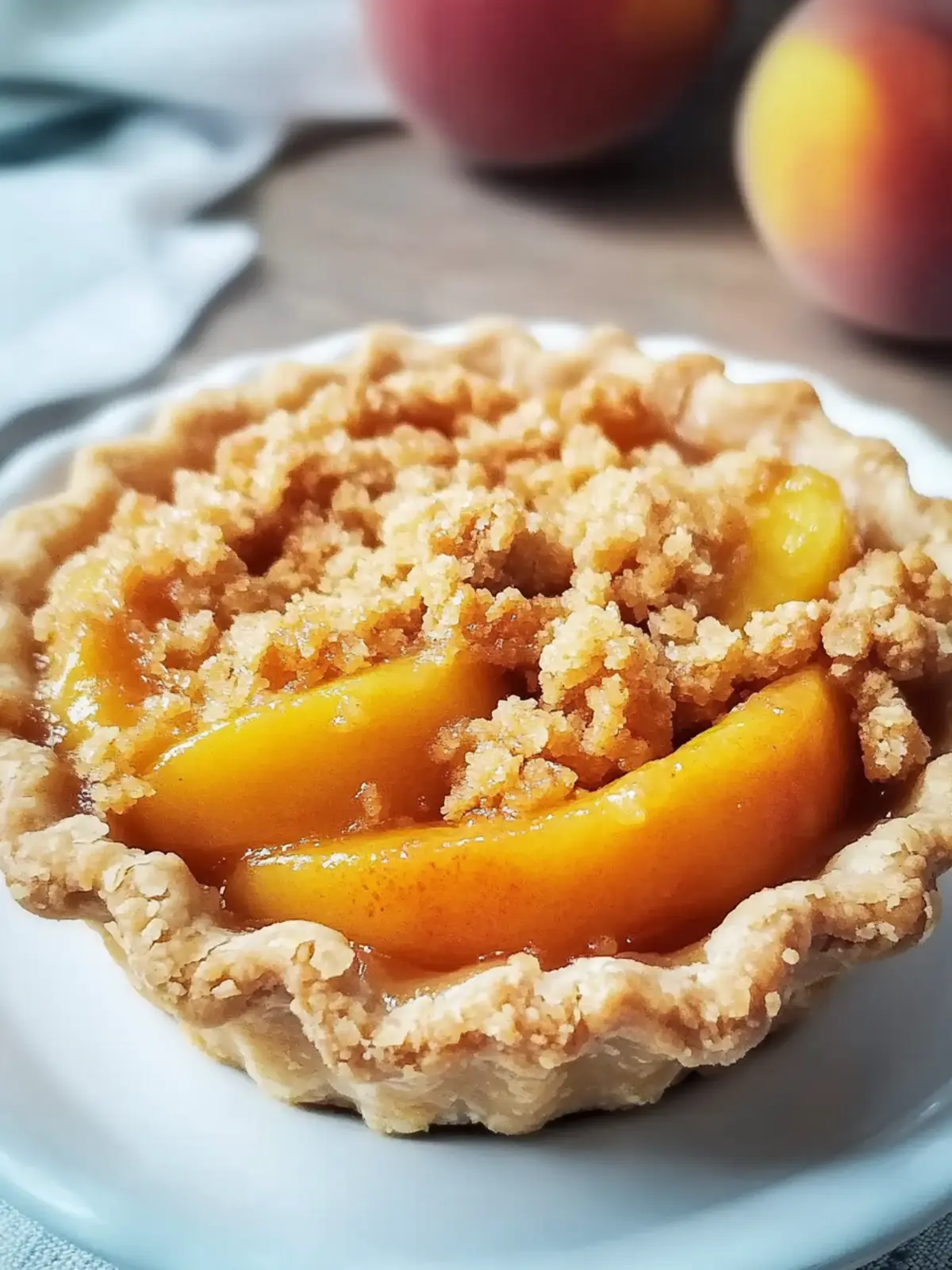 Crumble Mini Peach Pie: Simple Sweet Treats for Summertime Bliss 3 Crumble Mini Peach Pie