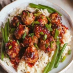 Spicy Firecracker Meatballs with Coconut Rice Delight 6 Firecracker Meatballs