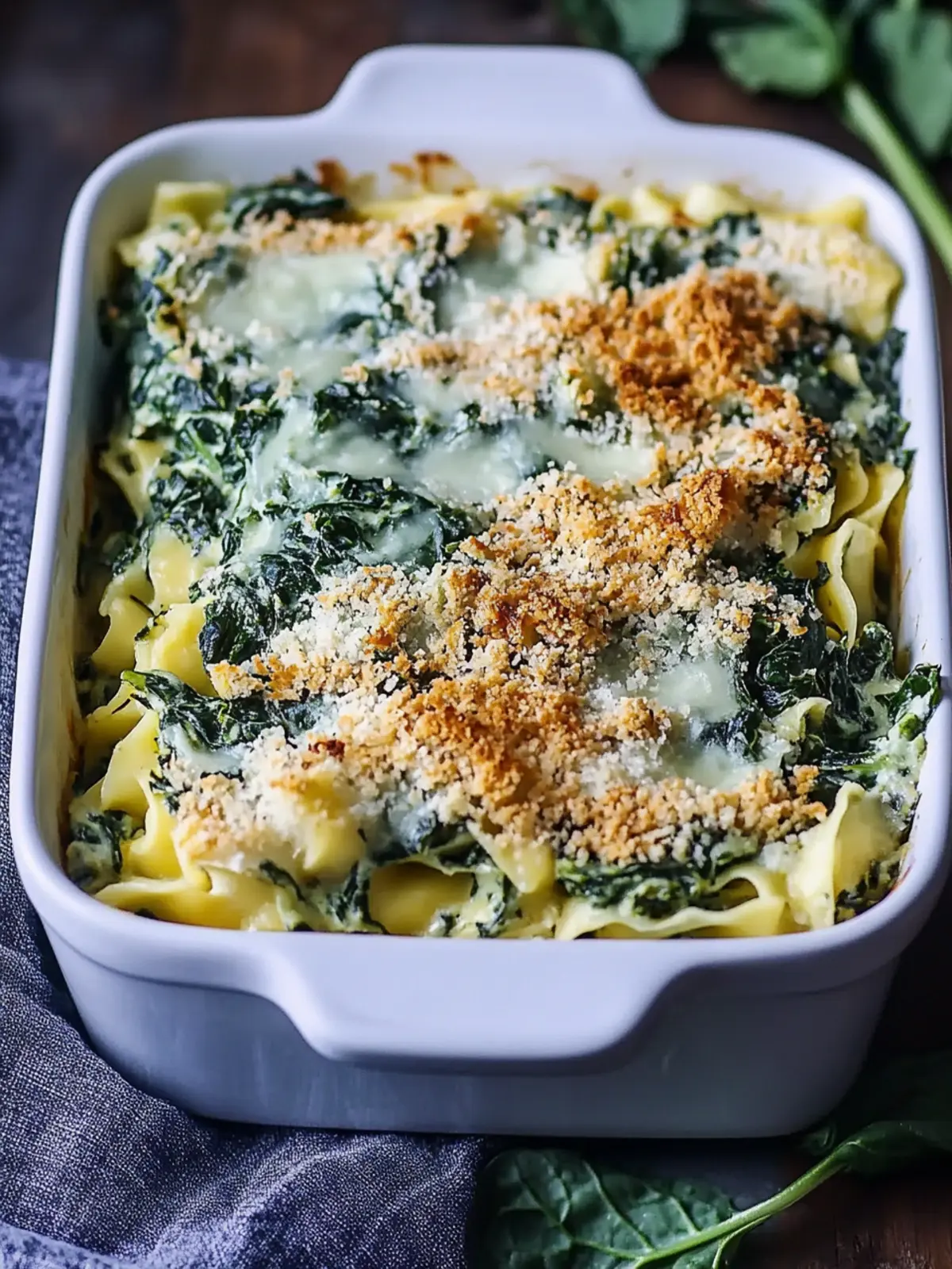 Vegan Spinach Noodle Kugel