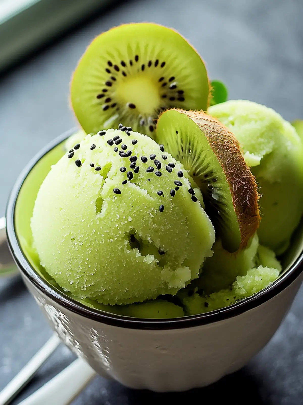 Refreshing Kiwi Sorbet: A Guilt-Free Sweet Treat! 3 Kiwi Sorbet