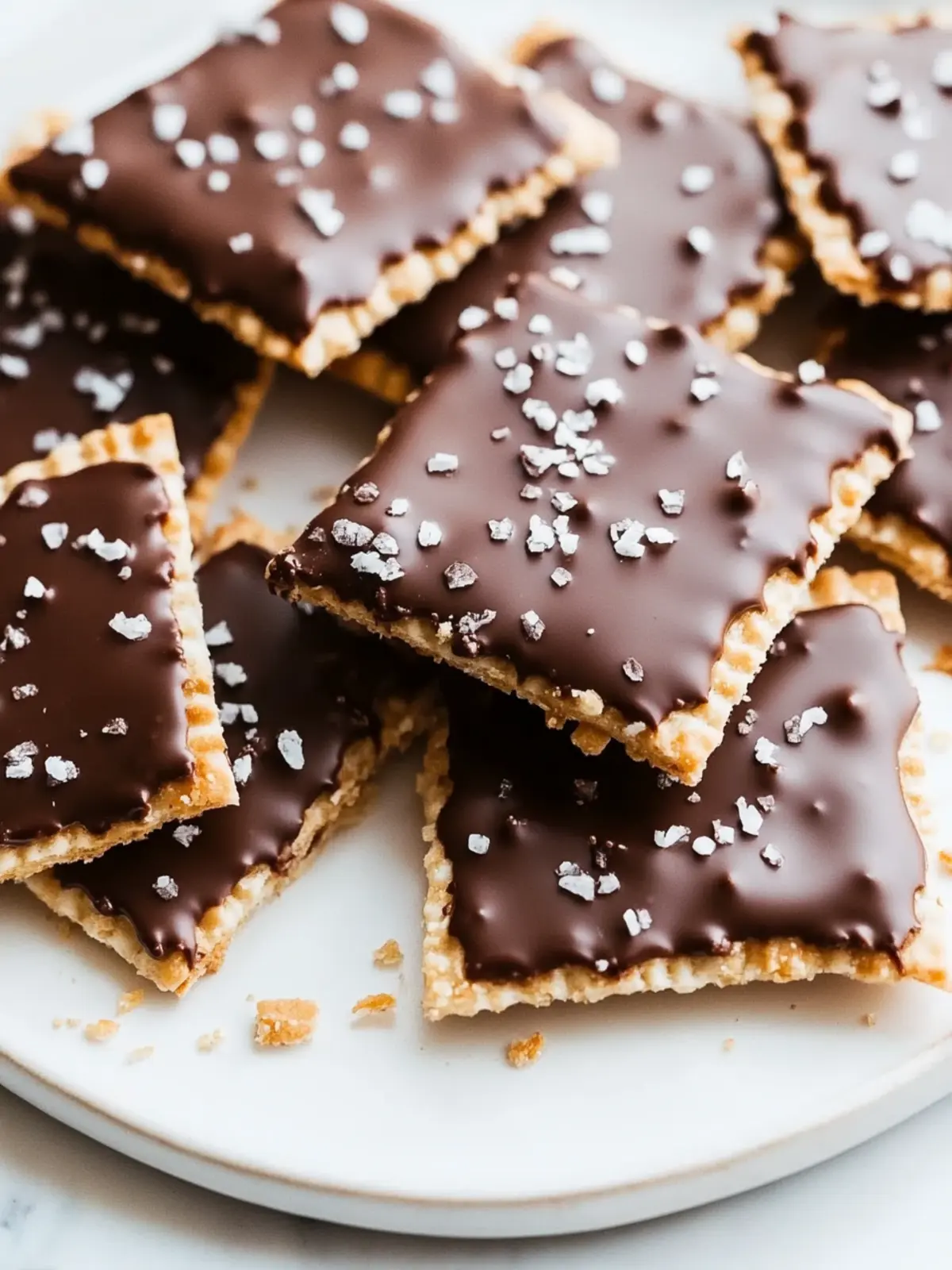 Chocolate Covered Matzo Crackers with Buttery Toffee Twist 4 Chocolate Covered Matzo Crackers