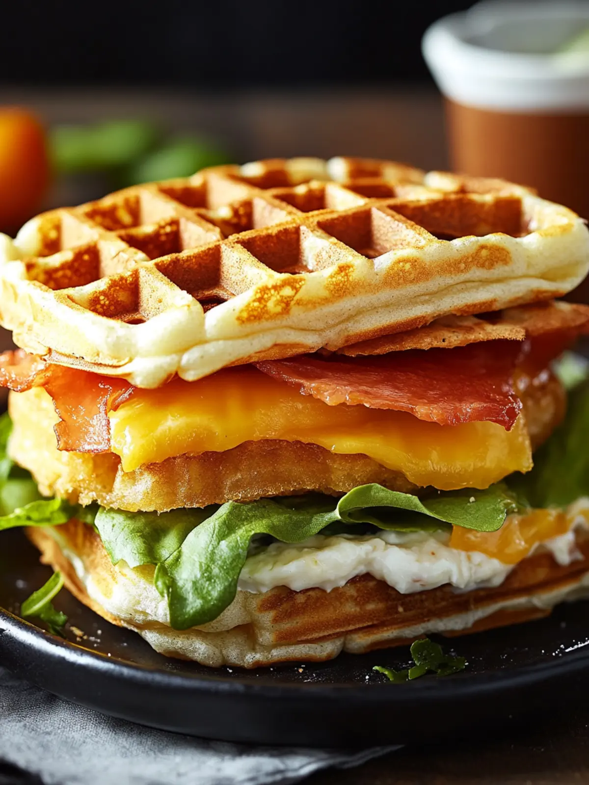 Protein Waffle Sandwich: Your Quick, Delicious Breakfast Fix 3 Protein Waffle Sandwich
