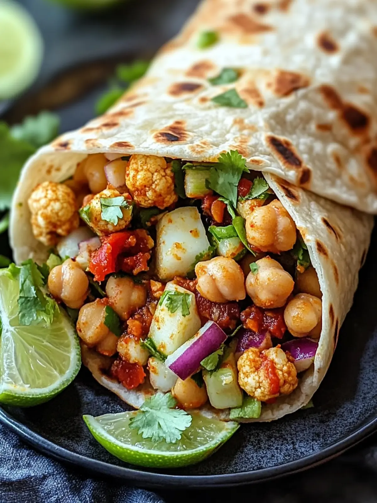 Chili Lime Chickpea Cauliflower Wrap That's Bursting with Flavor 4 Chili Lime Chickpea Cauliflower Wrap