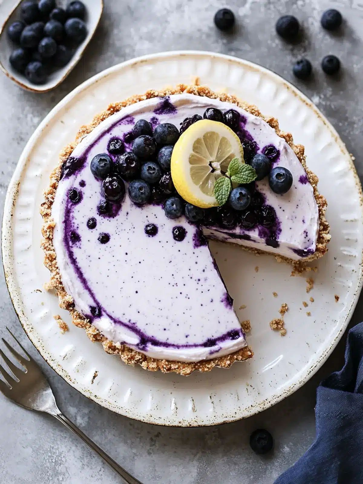 No Bake Lemon Blueberry Cheesecake for a Refreshing Treat 5 No Bake Lemon Blueberry Cheesecake