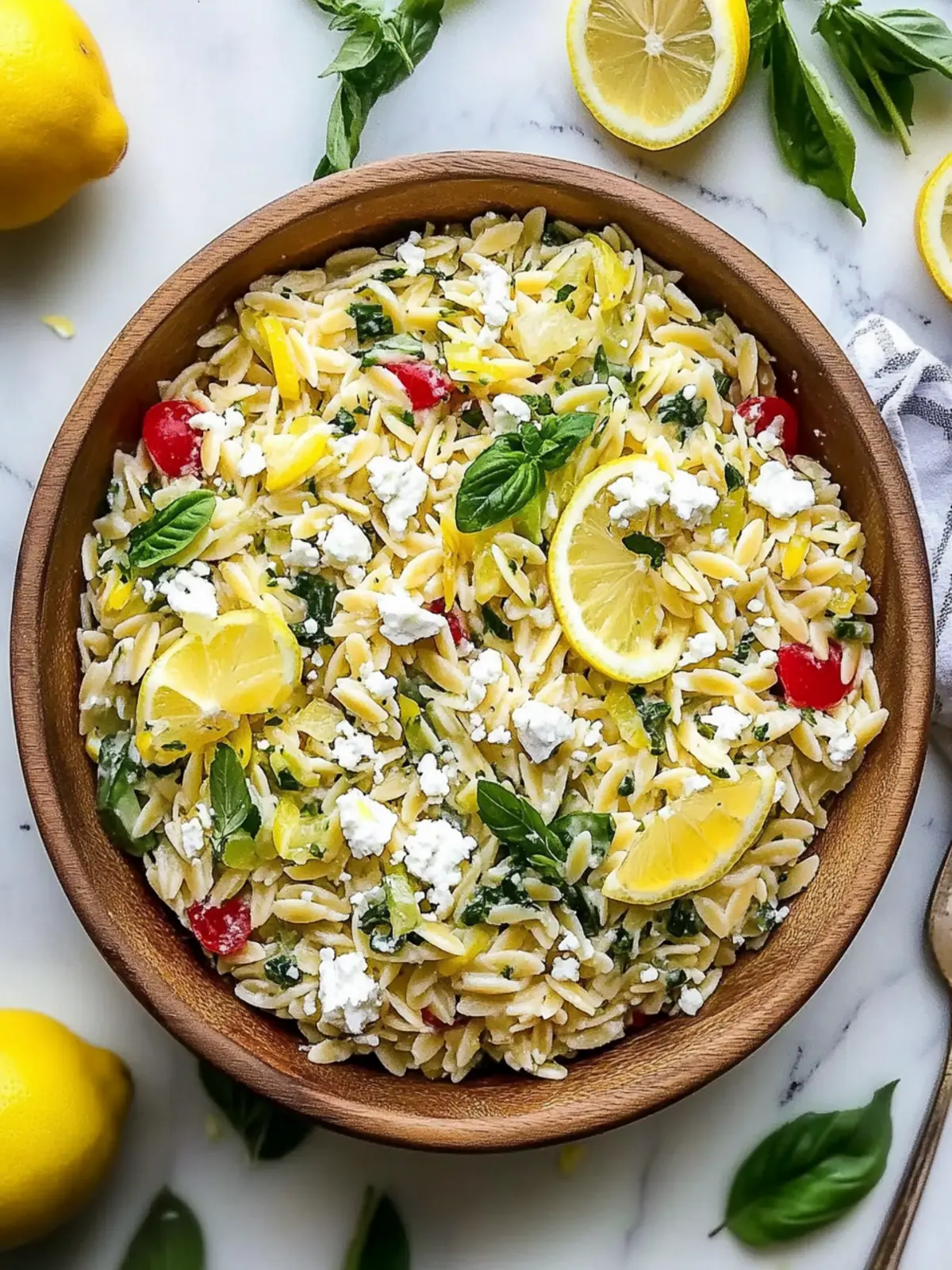 Zesty Tangy Lemon Orzo Salad with Feta for Summer Bliss 5 Tangy Lemon Orzo Salad With Feta
