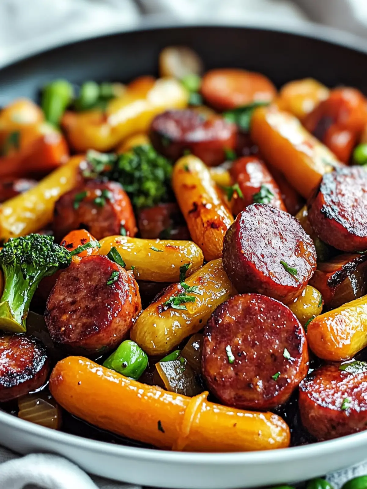 One-Pan Honey Garlic Kielbasa & Veggies for Easy Family Dinners 3 One-Pan Honey Garlic Kielbasa & Veggies